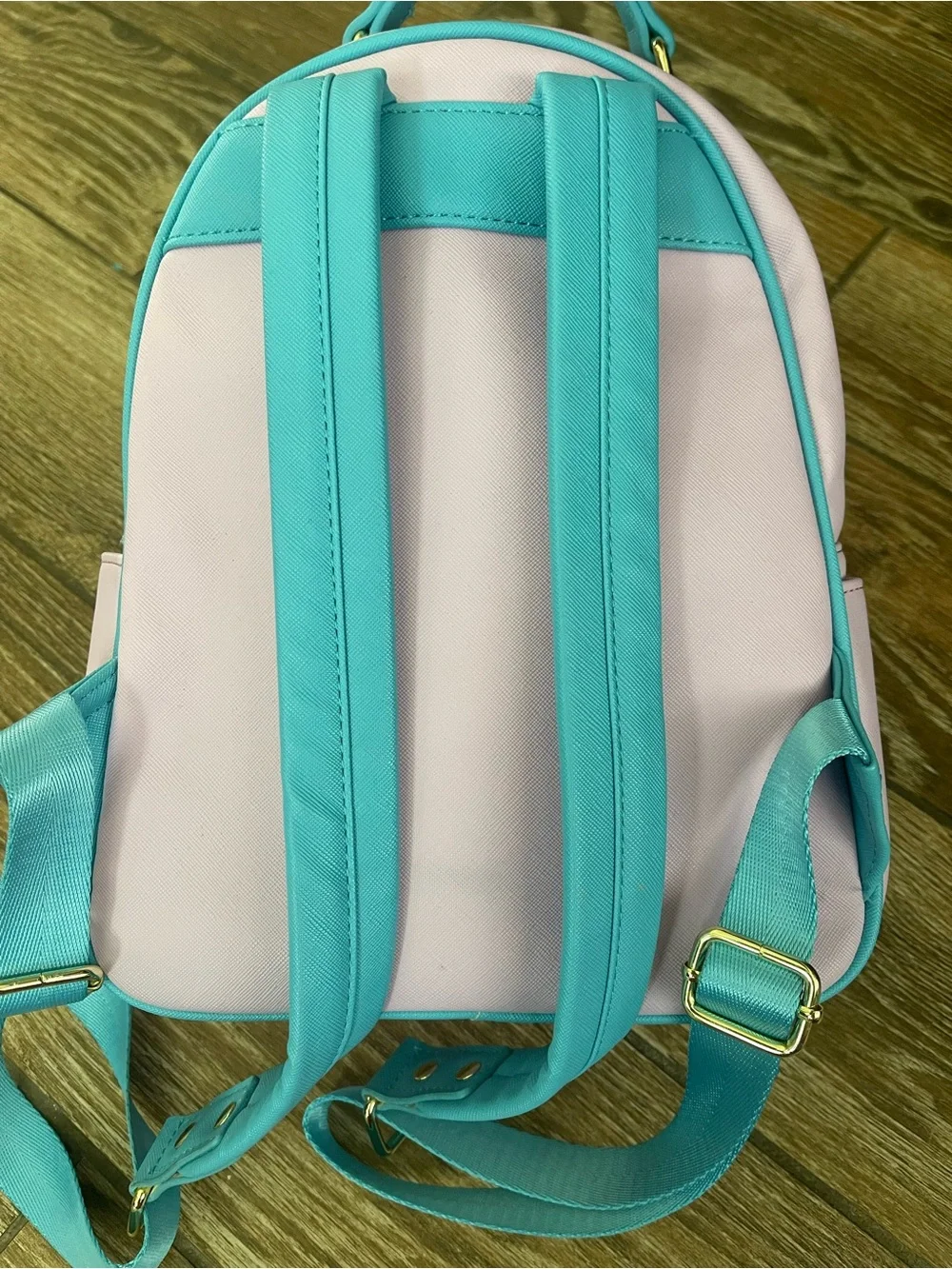 Loungefly Goofy Movie Pink & Teal Phone-Heart Backpack